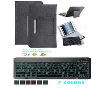 Universal 10 Inch Case for For VOYO Q101 4G / I8 10.1 inch Bluetooth Keyboard Tablet 7colors Backlit Light Keyboard Cover + Pen