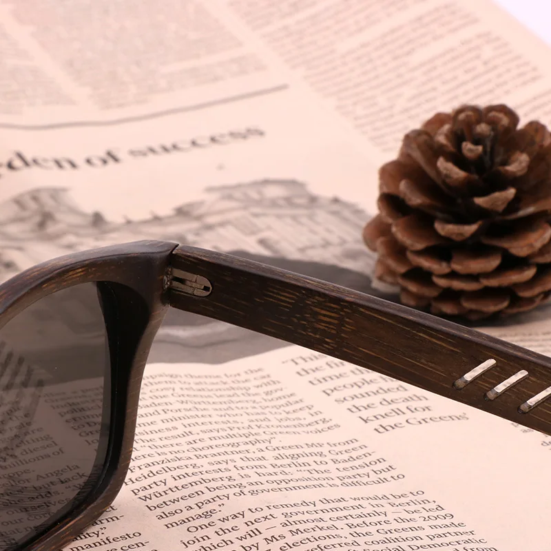 2020 Sunglasses Men Polarized UV400 High Quality Retro Men\'s Sunglasses Women Handmade Bamboo Wood Glasses  Gafas de sol hombre