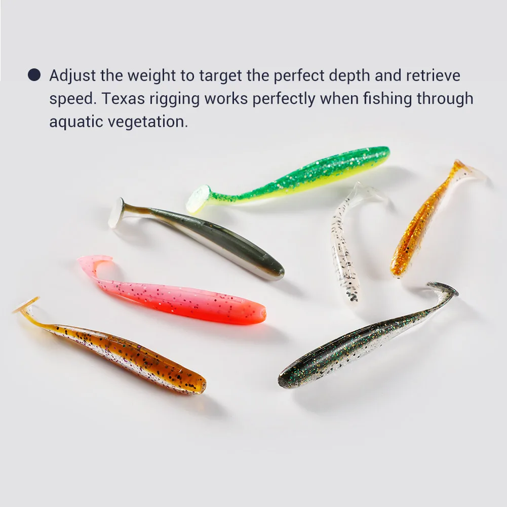 NOEBY Easy Shiner Soft Lure 5cm 7.5cm 9cm Silicone Bait Wobblers T tail Artificial Shad Bait for Bass Pike Fishing Lures