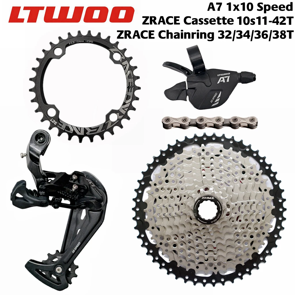 NEW LTWOO A7 10 Speed Shifter+Rear Derailleur+Cassettes/104BCD Chainring+10S Chains Groupset for PCR BEYOND DEORE A7-6kits