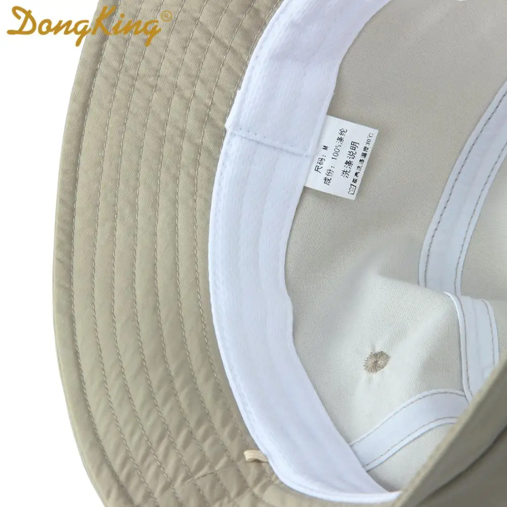 DongKing Big Size Bucket Hats Taslon Hat Windproof Splash proof Sun Hat Big Large Head Bucket Caps Top Quality Pig Nose Buckle