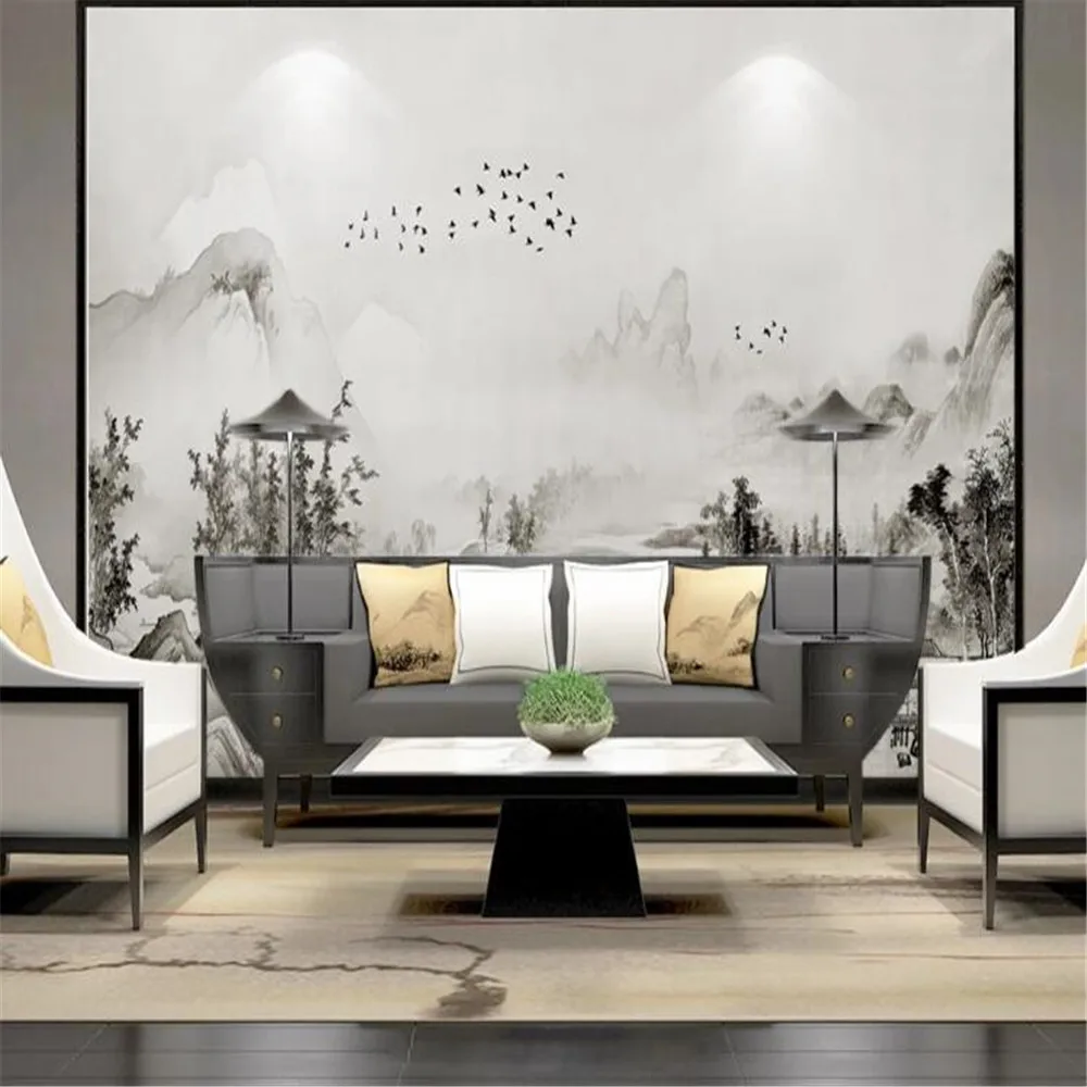 

Фон Milofi на заказ с изображением китайских пейзажей горы и птицы