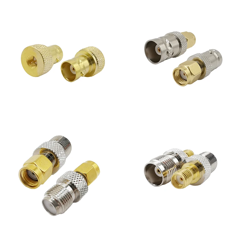 2Pcs/lot SMA BNC TNC F Type Male Female RF Adapter Plug Jack Converter Connector for SDR Radio CCTV Ham UV Camera Electronics