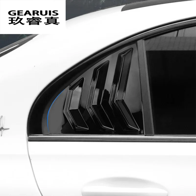 

For Mercedes Benz C class W206 2022 Car Styling Rear Window Triangle Shutters Carbon fiber panel Cover Stickers Auto Accessories