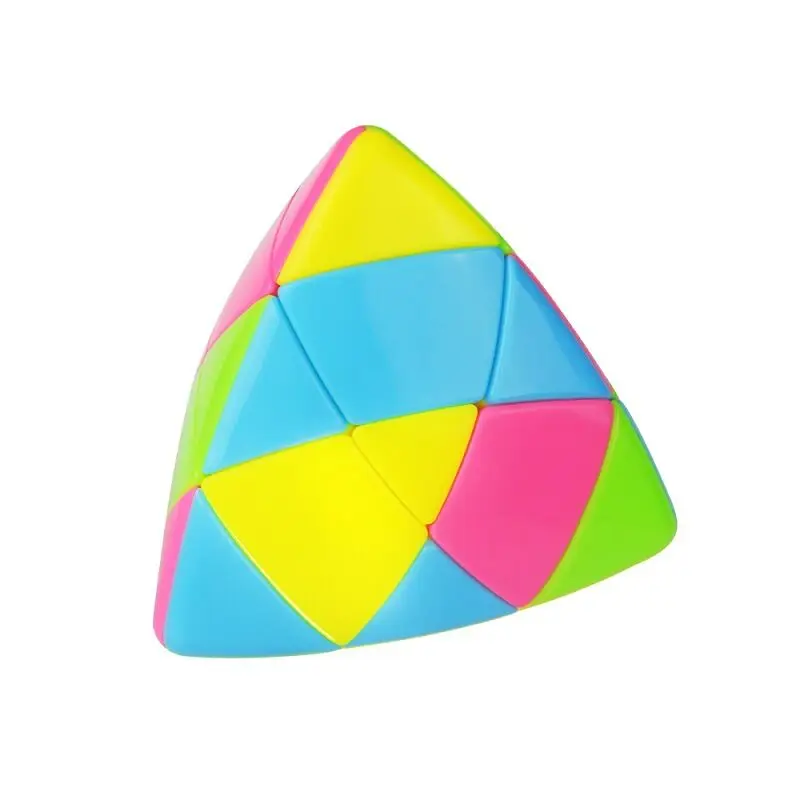 ลูกบาศก์รูบิค Yuxin QN Mastermorphix แบบไม่มีสติกเกอร์ สีชมพู ขนาด 3x3 รูปทรงข้าวปั้น บรรจุภัณฑ์แบบพลาสติกใส ของเล่นเด็ก