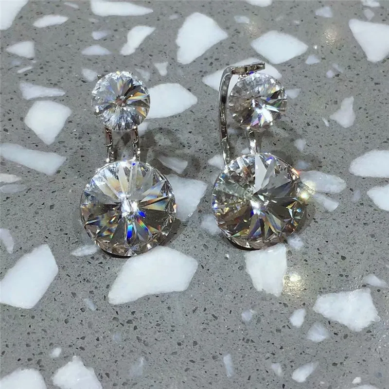 Ms Betti 2021 Trendy Design Double Round Rivoli Stones Drop Earring Crystals From Austria For Women Party Wedding Jewelry Gifts