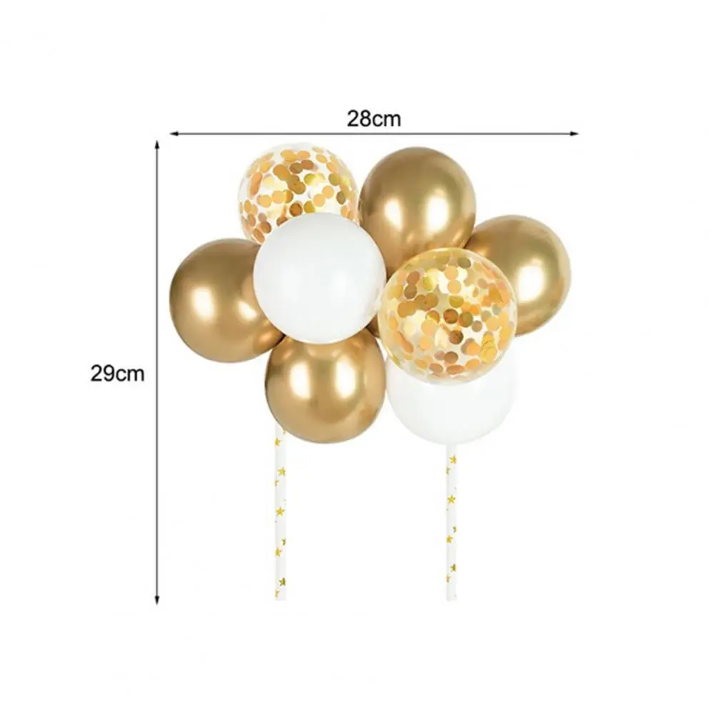 10Pcs 5Inch Balloons Thick Reusable Emulsion Rose Gold Cake Topper Decoration Balloons for Cakes
