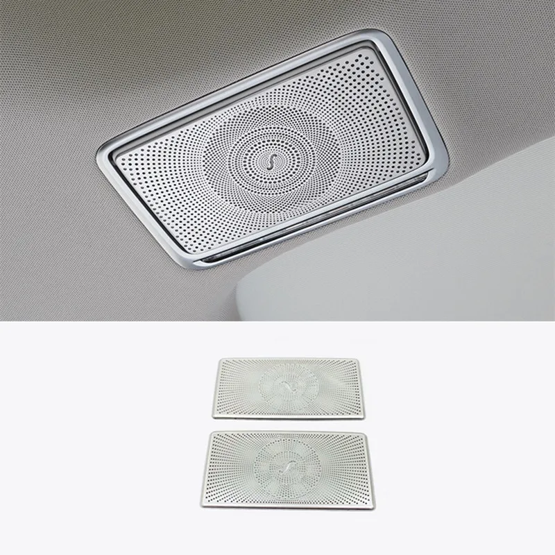 For Mercedes Benz S Class W222 2014 to 2020 Car A-pillar Left Right speaker audio Horn Cover Trim Stainless steel Accessories