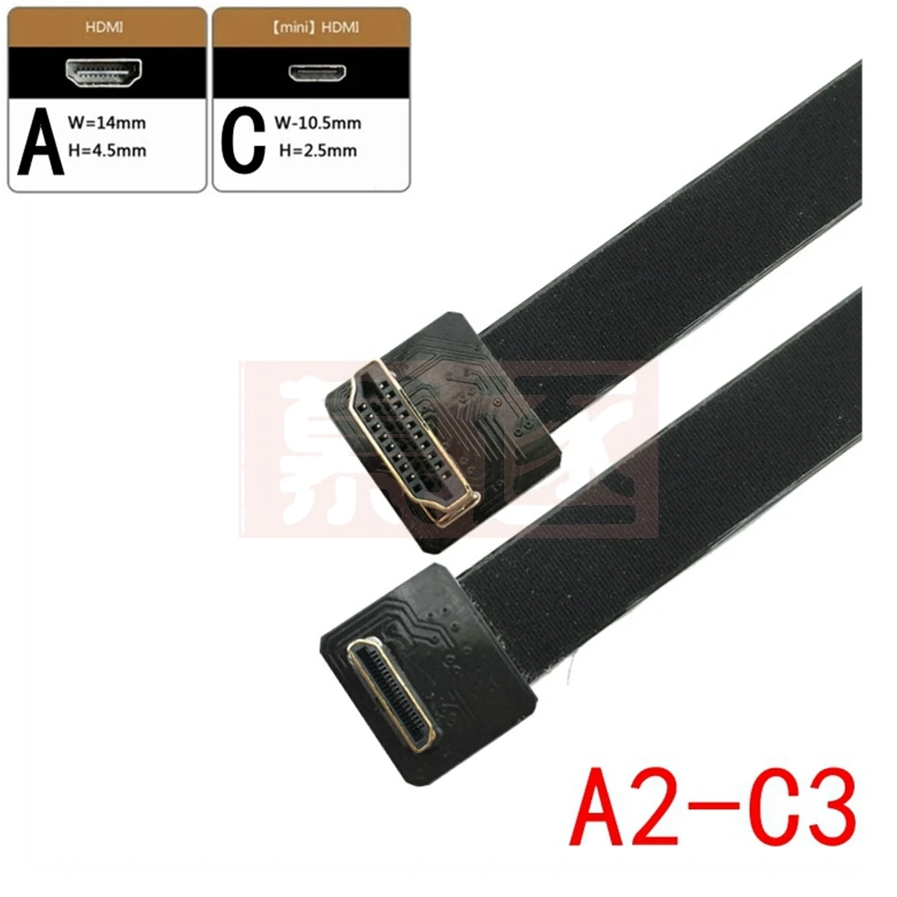 FPV HD-compatible to Mini HD 90 Degree Adapter Tape Flat Hd Cable Pitch 20pin for Multicopter Aerial Photography