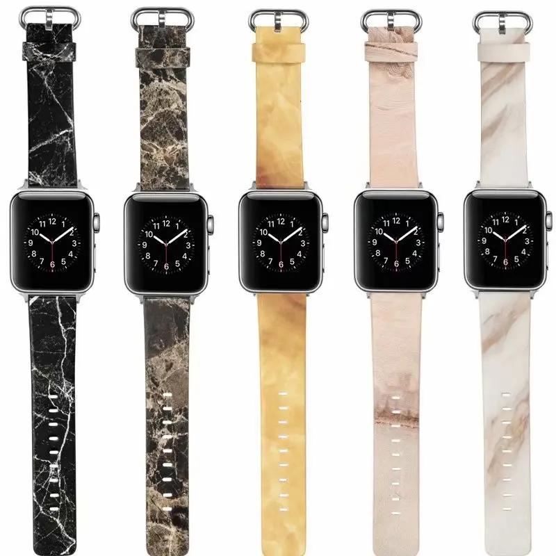 Marbling Leather Wrist Band Strap for Apple Watch SE Ultra Series 10 9 8 7 6 5 4 3 2 1 49mm 45mm 41mm 44mm 40mm 42mm 38mm