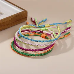 35 Colors Tibetan Buddhist Braided Rope Knot Bracelet Charm Handmade Lucky Weave Thread Bangles For Women Men Fashion Jewelry
