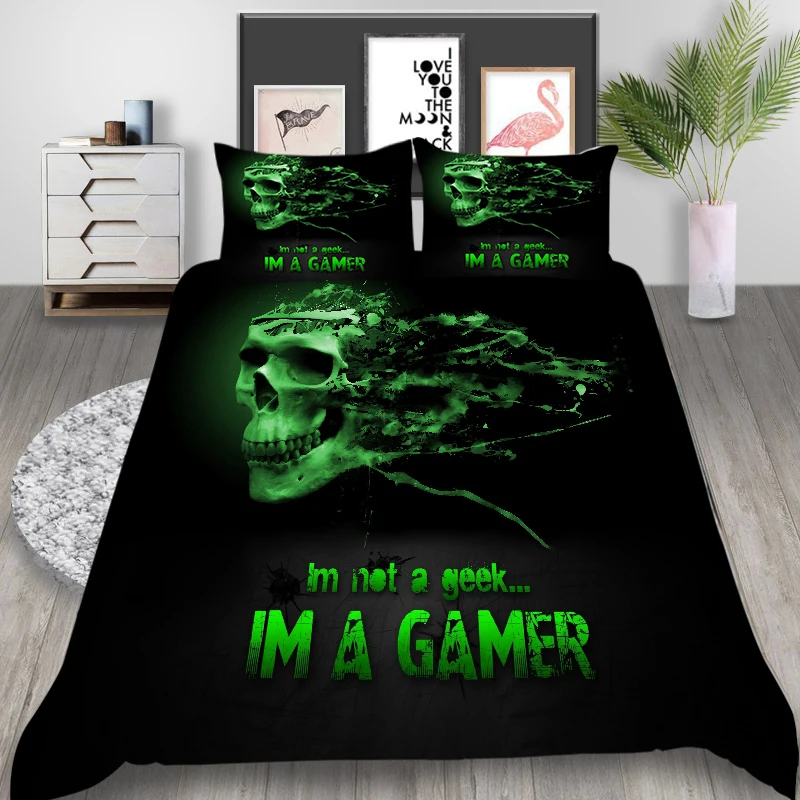 

Luxury Bedding Set King Size Gamer Comforter Cover Set Gaming Themed Unique Bed Set Queen Room Decor