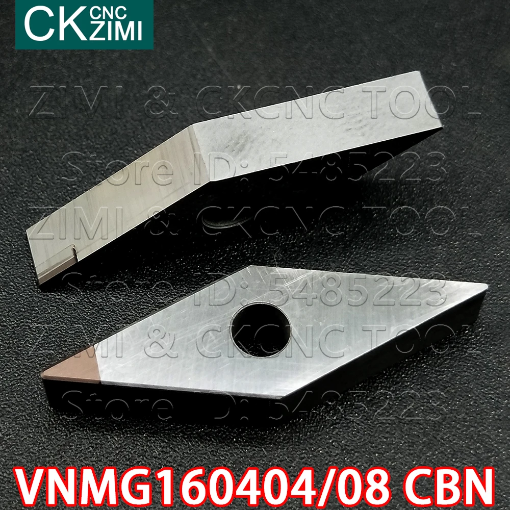 VNMG160404 CBN VNMG160408 CBN Lưỡi Kim Cương Khối Boron Nitride Chất Lượng Cao Bên Ngoài Dụng Cụ Xoay Carbide Lắp VNGA Cho Thép Không Gỉ