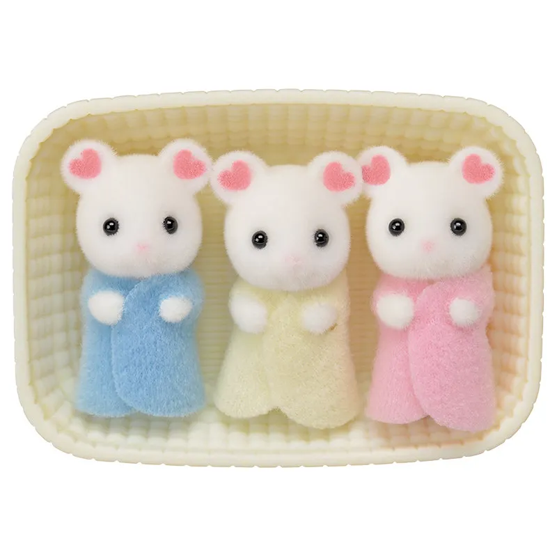 Brinquedo da casa de bonecas sling com 3 peças, figura para bebês, trocado, animais doce, capinha de animais, ilhós, novidade para presente 5337