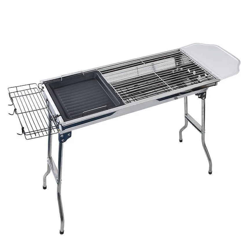 New Charcoal Grills Portable and foldable grill for frying meat and shish kebabs,Thick stainless steel Material grill 5 or more