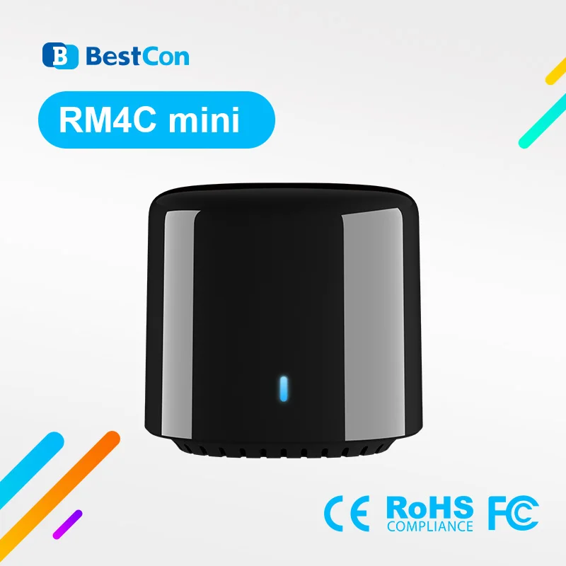 Broadlink BestCon RM4C Mini Wifi IR Universal Smart Remote Smart Home Remote Control TV Air Conditioner Via Broadlink APP Alexa