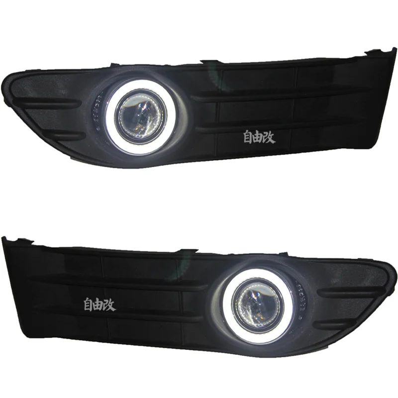 Eosuns Innovative Cob Angel Eye Led Daytime Running Light Drl + Halo Fog Lamp + Projector Lens for Volvo S40