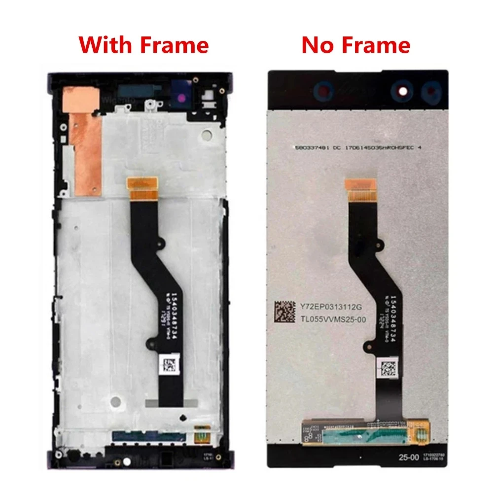 For Sony Xperia XA1 Plus G3416 G3412 G3421 G3423 LCD Display Digitizer Touch Screen Assembly Replacement xa1 plus LCD With Frame