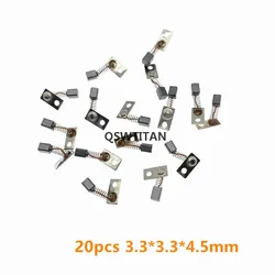 20 piezas-Motor eléctrico de Metal para cepillos de carbono, pieza de mano de Micromotor para rectificadora Dental de la serie Saeyang, 3,3x3,3x4,5mm