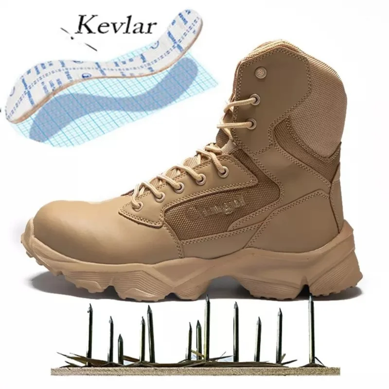 2021 Safety Work Shoes Construction Men Outdoor Steel Toe Cap Shoes Men Puncture Proof High Quality Lightweight Safety Boots