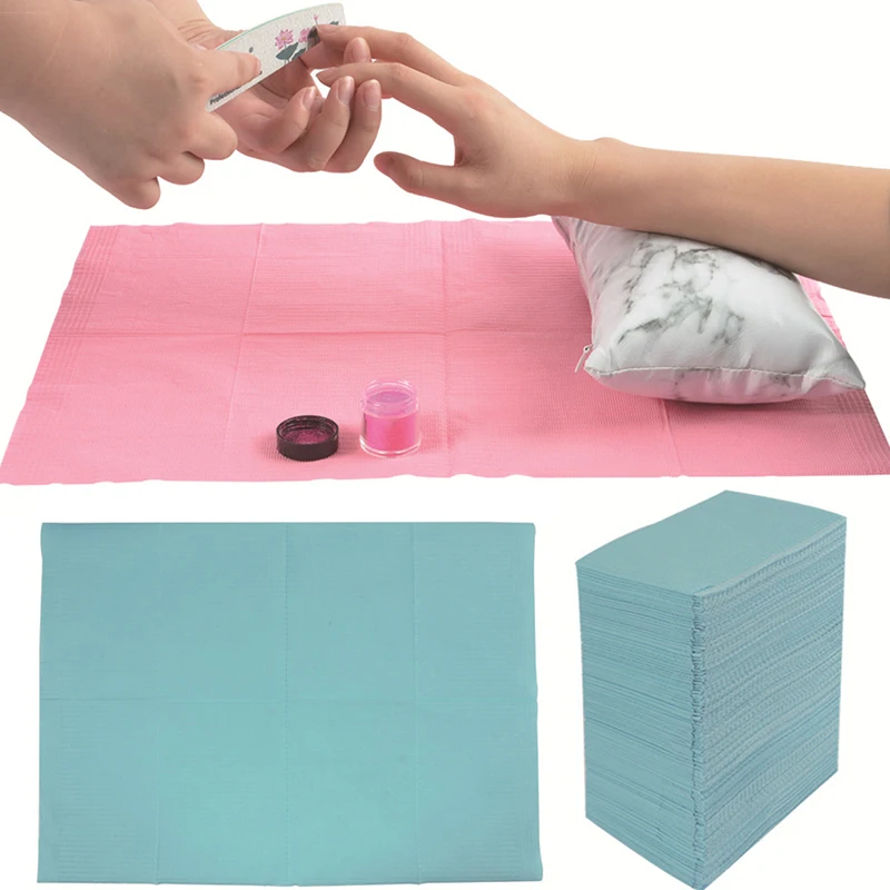 Tapete de limpeza descartável Nail Art, Almofada de papel, Protetor de mesa para manicure, Guardanapo de tatuagem, Ferramenta portátil do salão