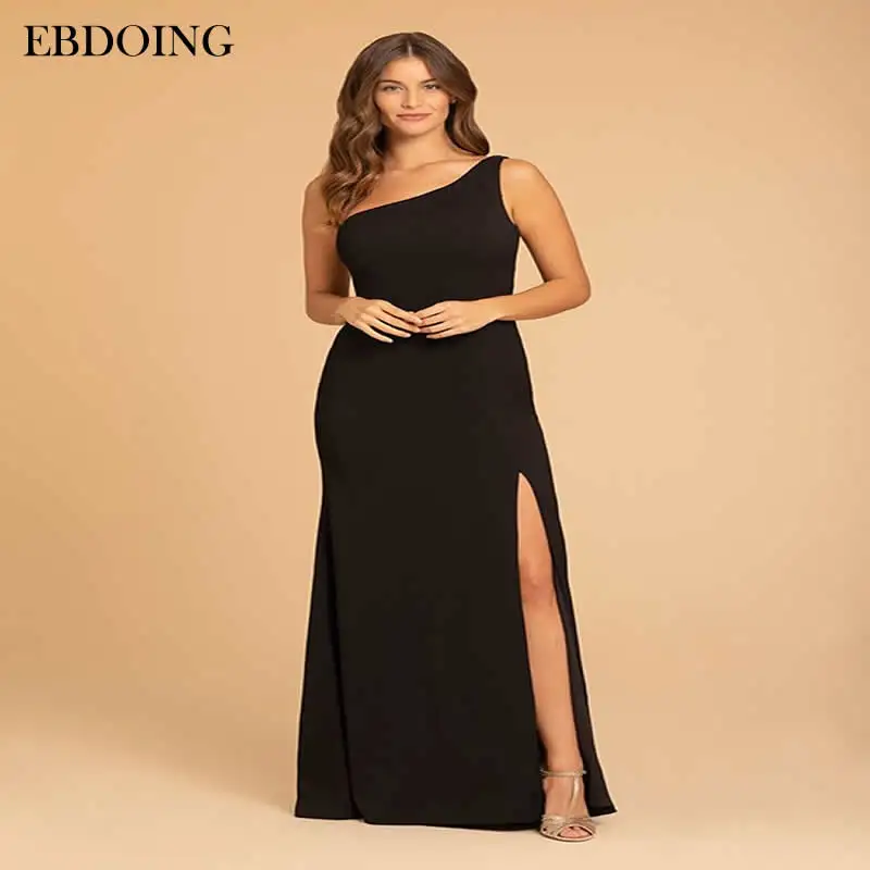 Newest Bridesmaid Dresses A-line Robe De Soiree Floor-length One Shoulder With Split  Wedding Party Dresses