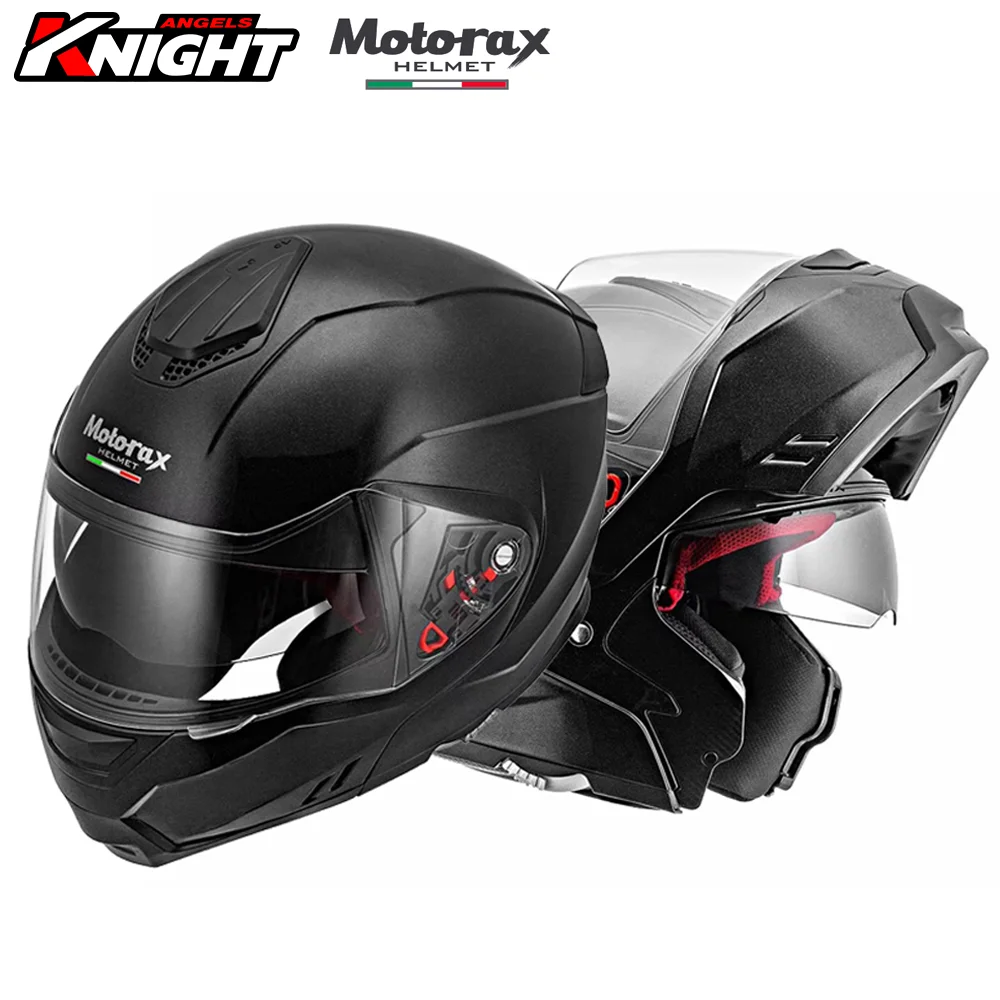 

MOTORAX Motorcycle Flip Up Helmet Casco Moto Double Lens Biker Motorbike Helmet ECE Certification Off-road Helmet Four Seasons