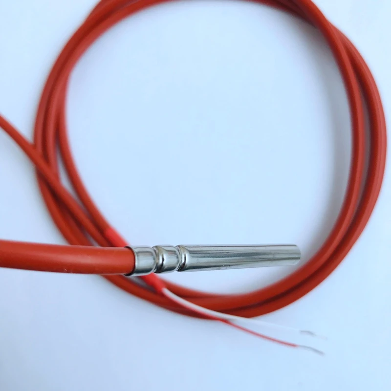 2 Wire PT1000 Temperature Sensor Thermistor Silicone Gel Coated 1.5Meters Probe 45mm x 5mm -50-180 Centigrade RTDs Retail