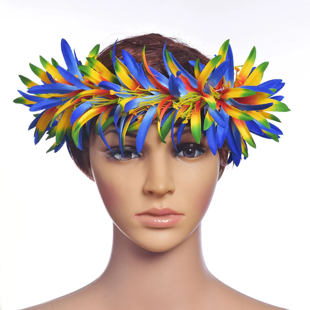 

MIXED COLOR Free Shipping HL0004B-10 5Color 60Pcs/lot 50Cm Artificial Velvet Spider Lily Headband Tropical Hawaii Headwear