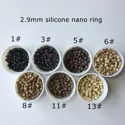 3000PCS/Lot 2.9mm Black Silicone Nano ring Micro link beads for nano hair extension
