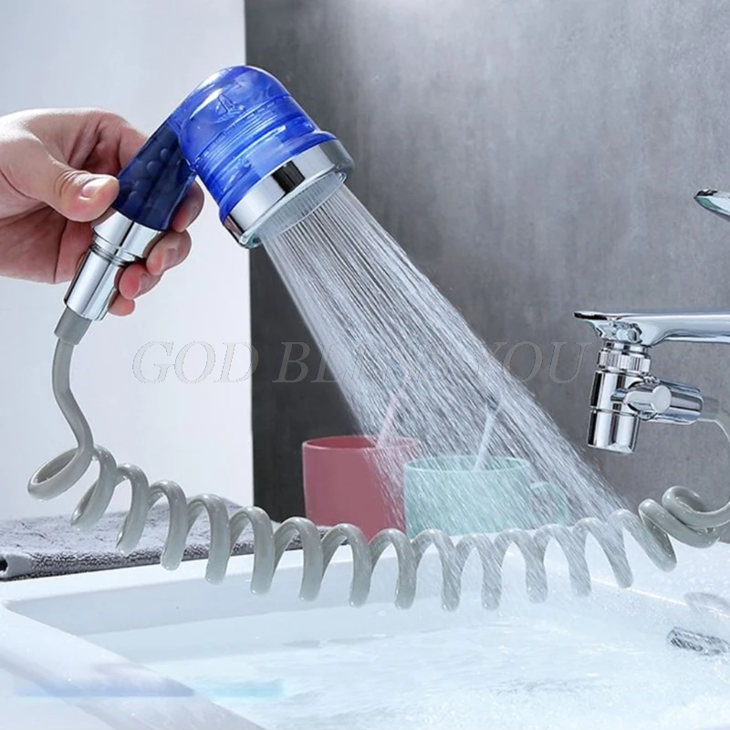 Detachable Sink Shower Extension Head Set Adjustable Quick Connect Faucet Hand Shower for Hair Wash Shower Home Bathroom