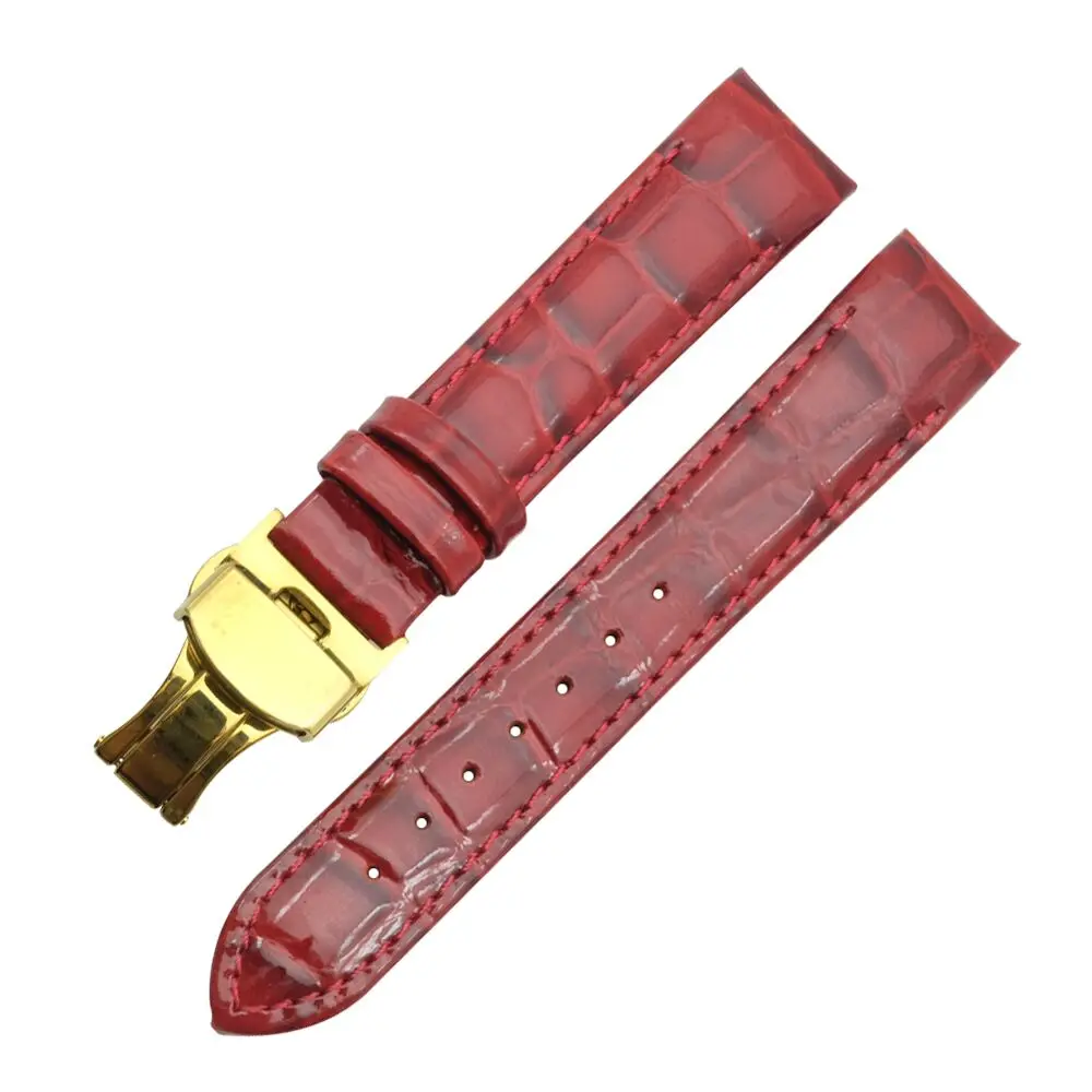 18mm Patent Leather Ladies Watch Strap Watch Bands 1853 Woman Bracelets Clock Female Belts for  T035210 207