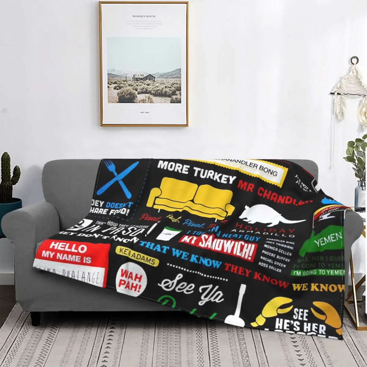 

Friends Tv Show Blankets Fleece Decoration Ultra-Soft Throw Blankets for Bedding Bedroom Plush Thin Quilt