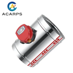 Stainless Steel 201 Damper Electric Air Valve Motorized Check Valve for 3/4/5/6/8inch Pipe 80/100/125/150/200/250mm 220V 12V 24V