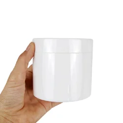 50g 100g 200g 300g 500g PS Plastic White Bottle Double Wall Box Cosmetic Cream Hair Wax Empty Cosmetics Packaging Container Jars