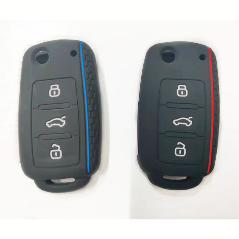 Silicone Key Case Cover Car Styling For Volkswagen VW POLO Tiguan Passat B5 B6 Golf Scirocco Jetta MK6 Octavia Car Accessories