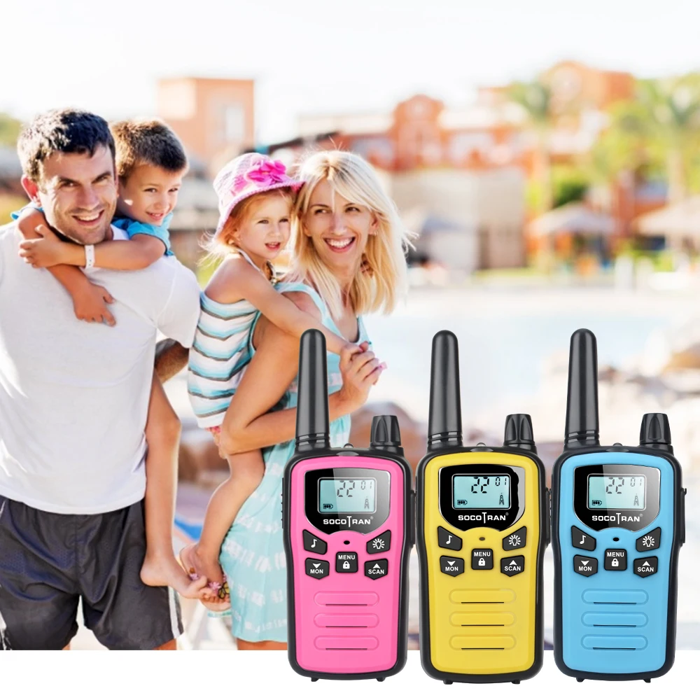 3Pack Walkie Talkie Kids Adults SOCOTRAN SC-R60 22CH License Free Long Range Two Way Radio with USB Recharger kids play phone