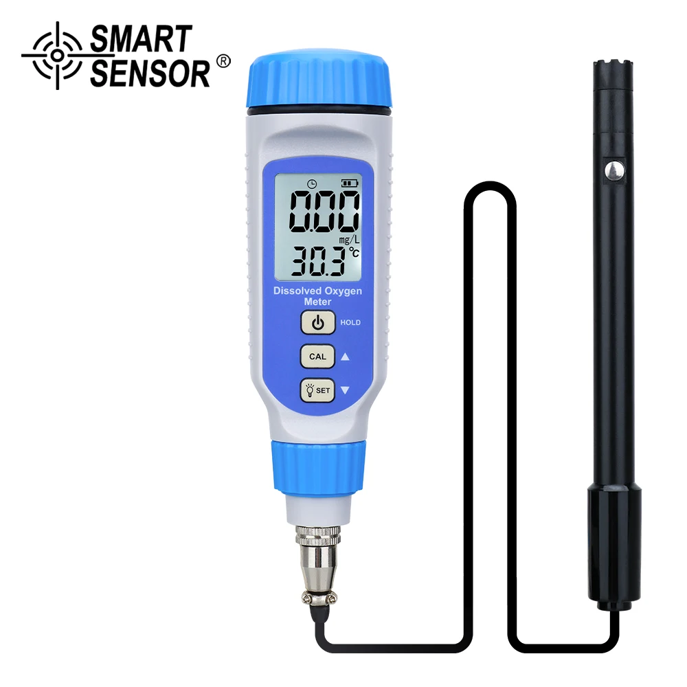 Portable Dissolved Oxygen Meter Water Quality Analyzer LCD Display Oxygen DO Tester pencil Oxygen Contents Detector AR8210