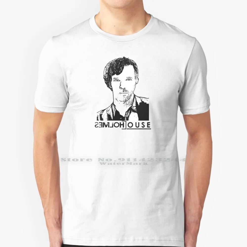 House & Holmes T Shirt Cotton 6XL Sherlock Benedict Cumberbatch Dr House Greg House House Md Hugh Laurie