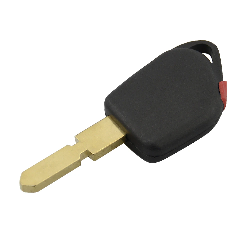 Okeytech 1 pulsante per Peugeot 406 Transponder Remote Car Key Shell Cover Cover Fob Blade Hole Key sostituzione con spina rossa