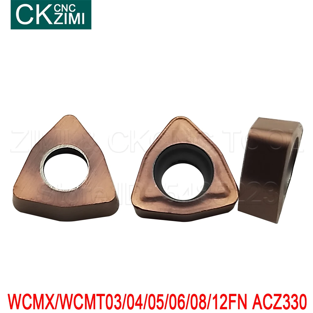 WCMX030208FN WCMX040208FN WCMT050308FN WCMT06T308FN WCMT080412FN ACZ330 Karbida Sisipan CNC Mengubah Alat WCMX T U Bor Sisipan