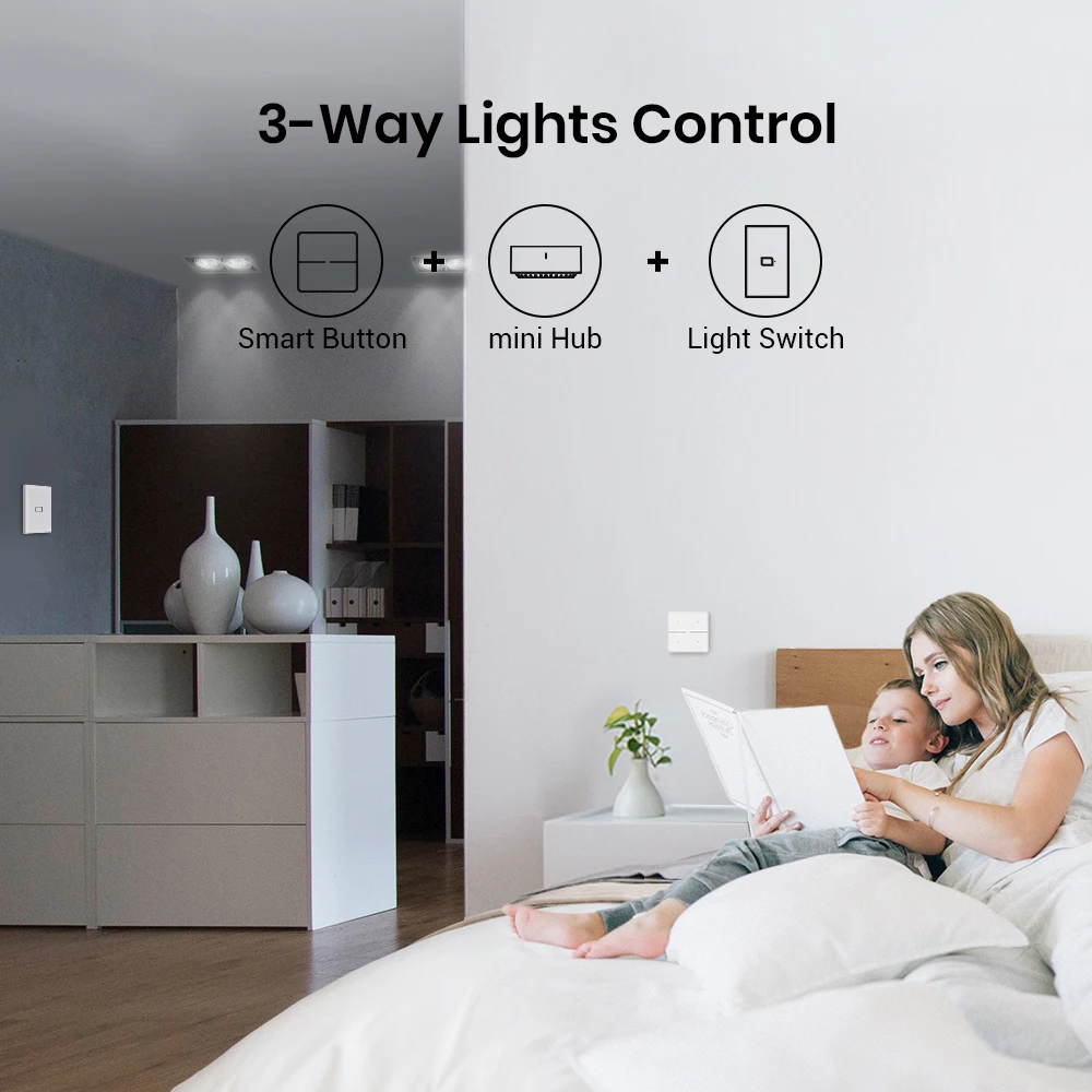 BroadLink Wireless Smart Scene Controller Smart Life  Remote Control Button Light Switch 4 Gang Switch Panel Smart Button Kit