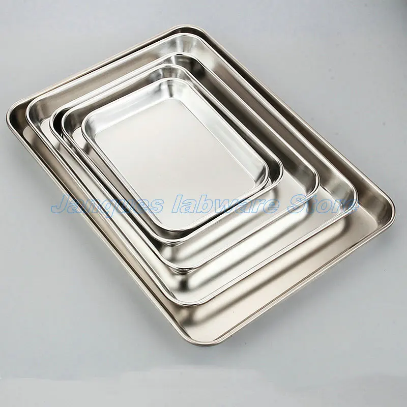 1pcs Stainless Steel Mouth Utensil Square Tray, Laboratory  Tools Pallet,Cutlery Saucer