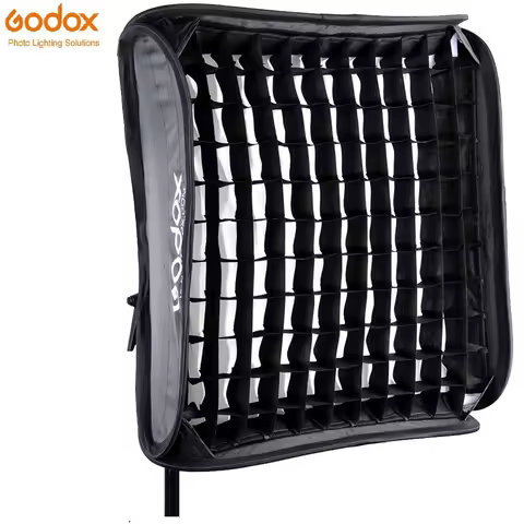 Godox 80x80cm S-Type Bowens Comet Elinchrom Mount Flash Bracket Portable Collapsible Softbox With Grid Carrying Case