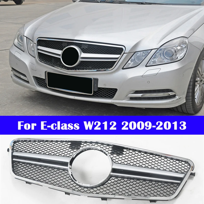 Plastic Center Grill Diamond For AMG GT Vertical Bar For Mercedes-Benz E-class W212 2009-2013 Car styling bumper Middle grille