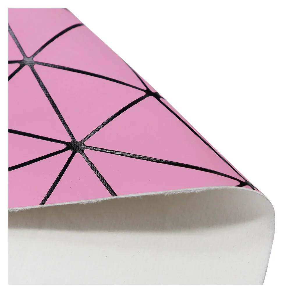 Mini Rolka 30x134cm Czarna Geometryczna Siatka Teksturowana Sztuczna Skóra Ekologiczna Do Torebek Kokardek Rękodzieła DIY Szycia BH445 — zdjęcie 4