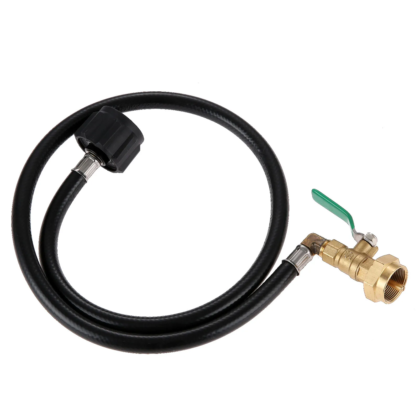 

High Pressure Camping Grill QCC1 Type Propane Refill Hose 35.5'' Long 1LB Tank Bottle Adapter Connection ON-Off Control Valve