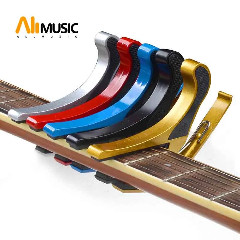 High Quality Aluminium Alloy New Black Quick Change Clamp Key Acoustic Classic Guitar Capo For Tone Adjusting