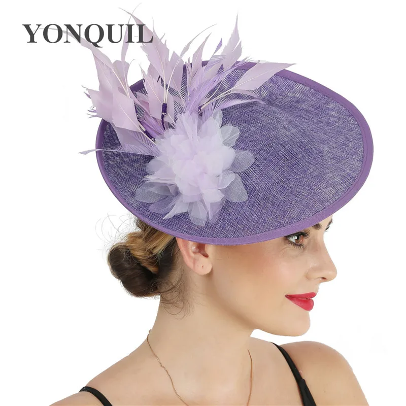 

New Vintage Wedding Big Hat Women Fascinator Fancy Flower Fascinating For Ladies Cocktail Race Hair Accessories Headbands