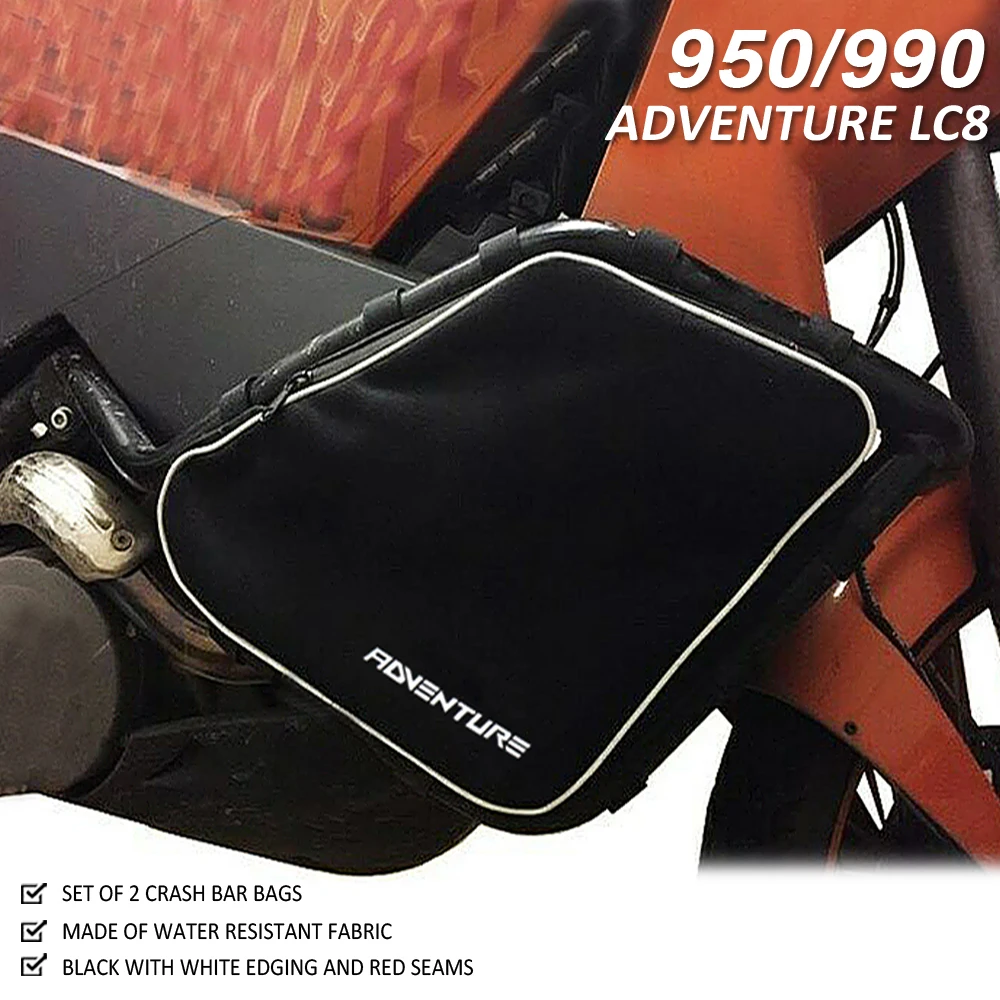 NEW For LC8 950/990 Adventure Crash Bars Bag  Motorcycle Frame Waterproof Bumper Repair Tool Placement Bags